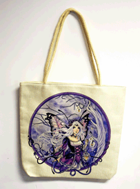 Fairy Techno Jute Tote Bag